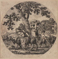 TvB G 4586
<br/>
De familie Sater aan de wandel
<br/>
<em>Bella, Stefano della (1610-1664)</em>